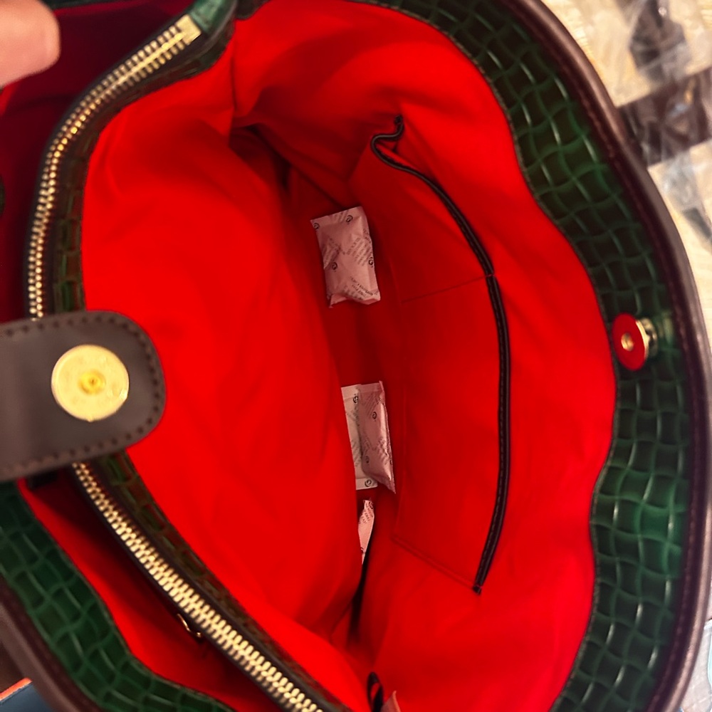 Dooney & Bourke Forest Green Woven Tote - Picture 4 of 7